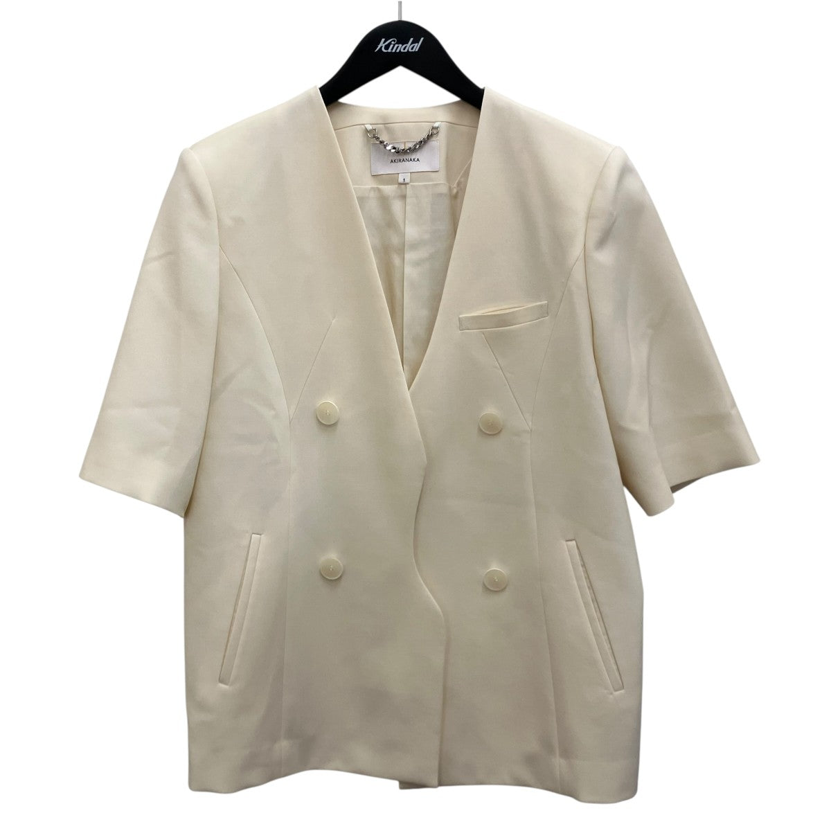 AKIRA NAKA 【LIDIA ASYMMETRIC JACKET】アシンメトリーカラージャケットAS2302-OW 古着・中古-1枚目のアイテム画像