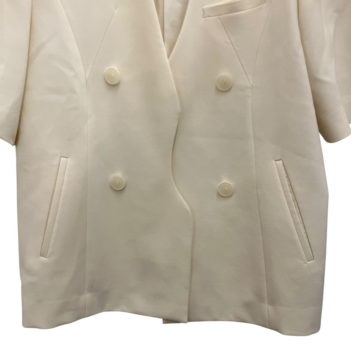 AKIRA NAKA 【LIDIA ASYMMETRIC JACKET】アシンメトリーカラージャケットAS2302-OW 古着・中古-4枚目のアイテム画像