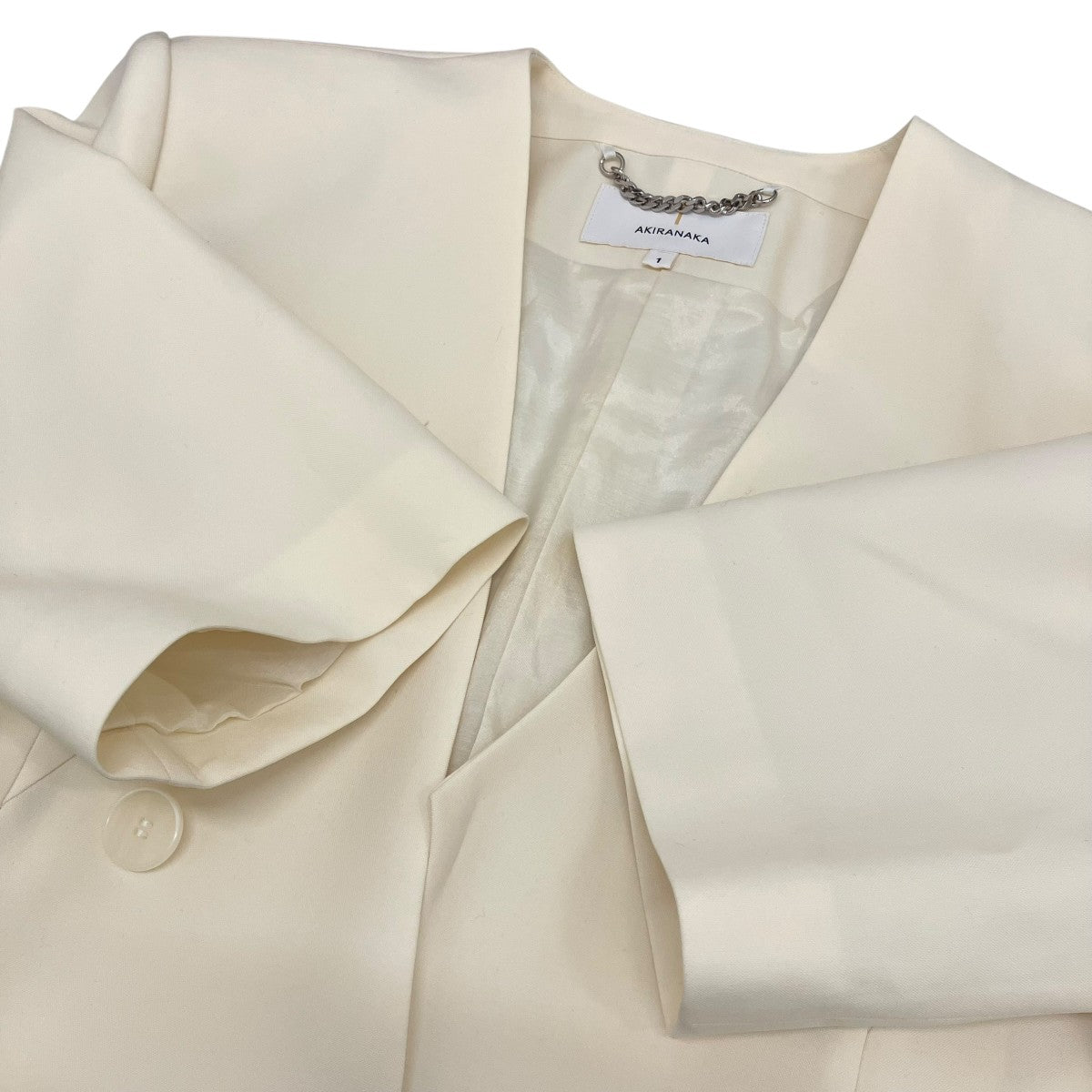 AKIRA NAKA 【LIDIA ASYMMETRIC JACKET】アシンメトリーカラージャケットAS2302-OW 古着・中古-5枚目のアイテム画像