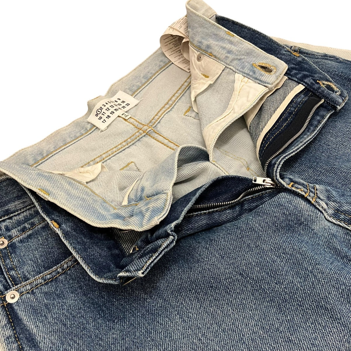 Maison Margiela1 20SS【SPLICING DENIM PANTS】2トーン再構築デニムパンツS51LA0075 古着・中古-5枚目のアイテム画像