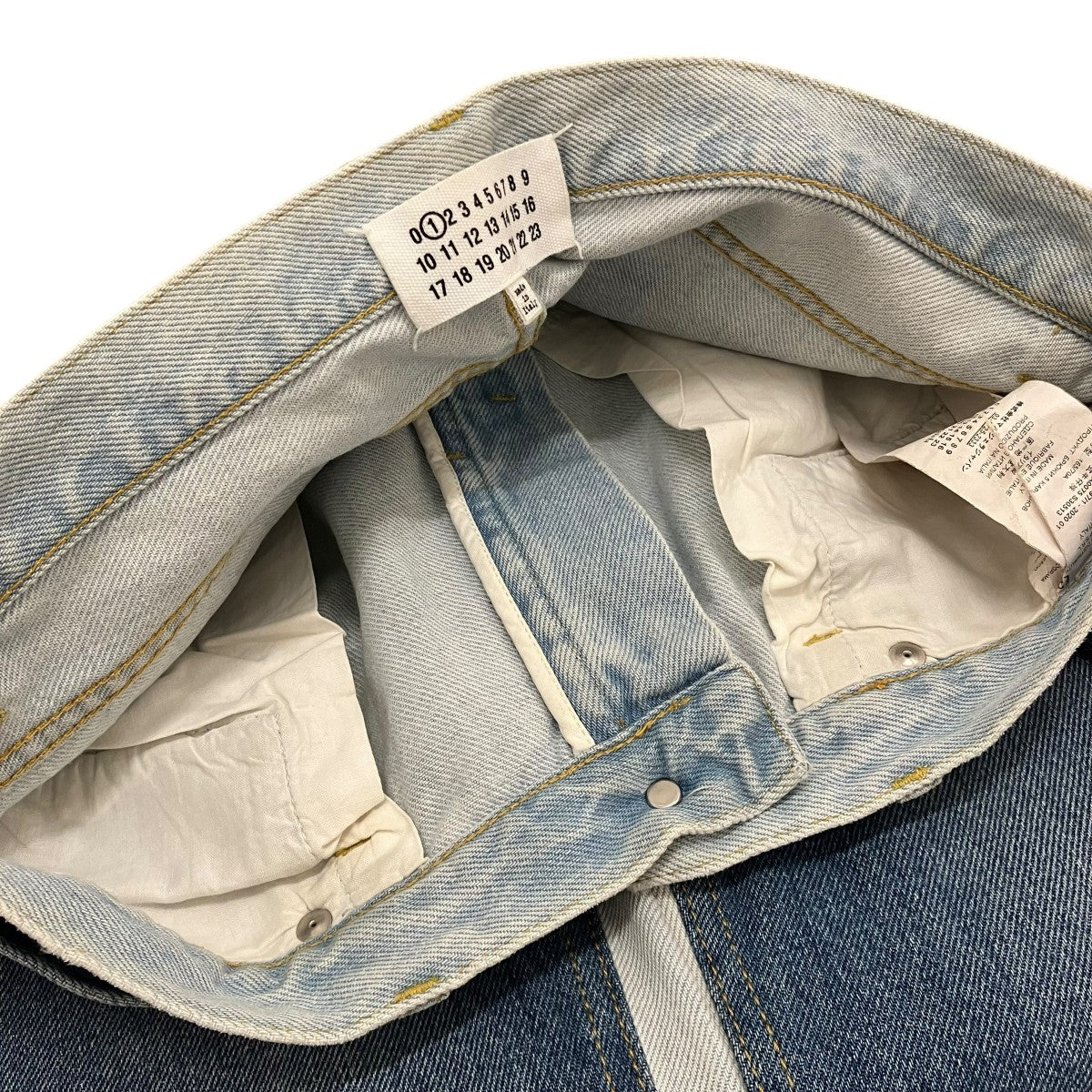 Maison Margiela1 20SS【SPLICING DENIM PANTS】2トーン再構築デニムパンツS51LA0075 古着・中古-6枚目のアイテム画像