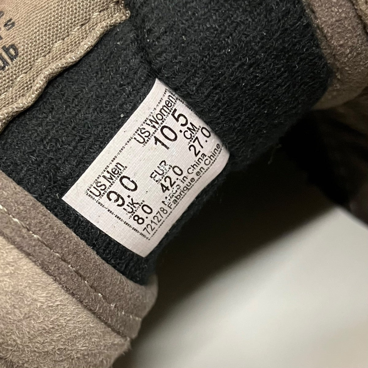 VANS×WTAPS 【OG HALF CAB LX】ハーフキャブ スニーカー222BWVND-FWM06S 古着・中古-9枚目のアイテム画像