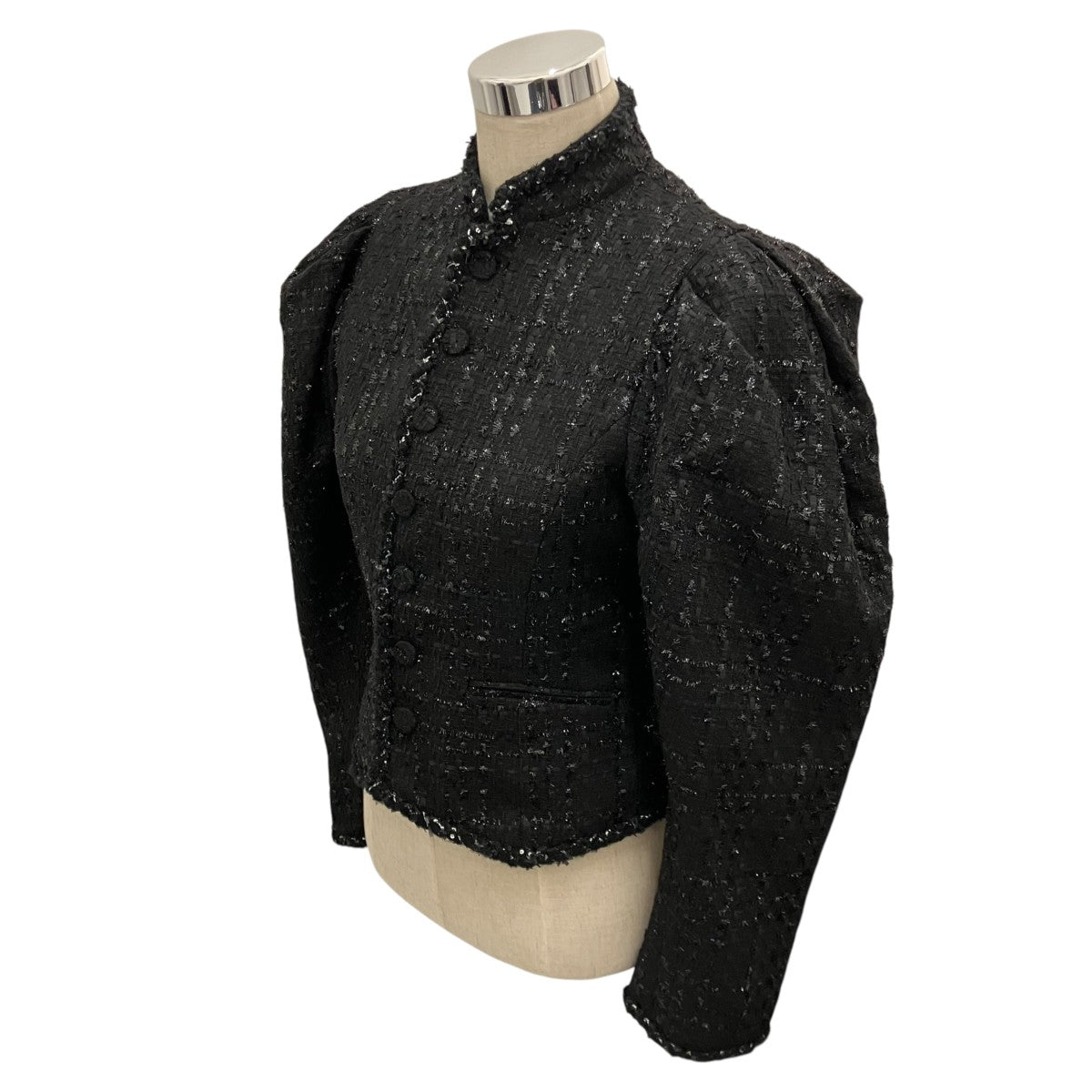 VIVIANO 26SS【TWEED COL MONTANT JACKET】ツイードジャケットVW-SS26-J06 古着・中古-3枚目のアイテム画像