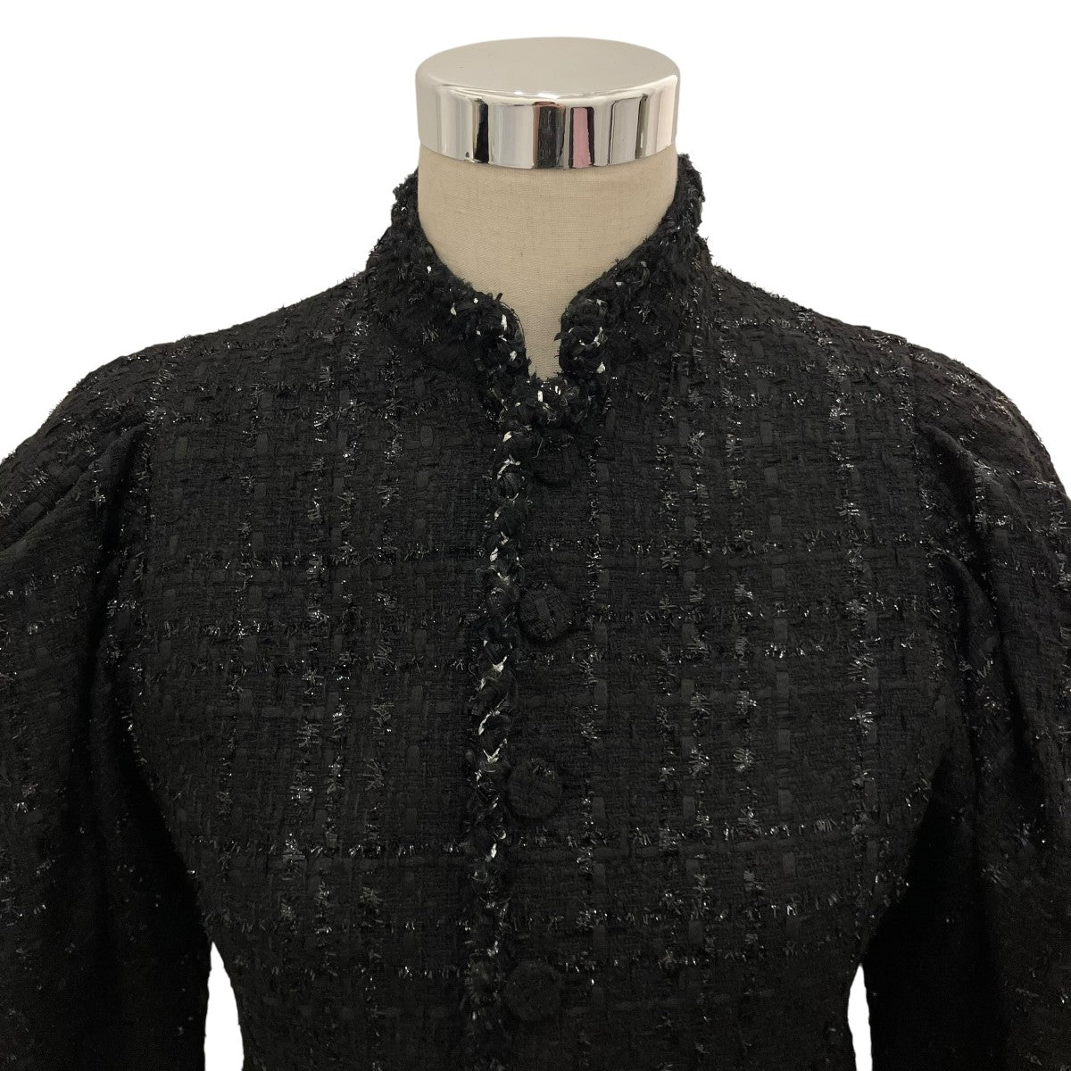 VIVIANO 26SS【TWEED COL MONTANT JACKET】ツイードジャケットVW-SS26-J06 古着・中古-4枚目のアイテム画像