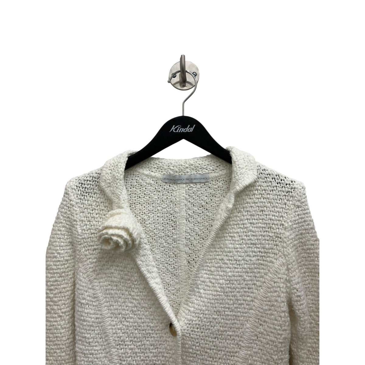 ERMANNO SCERVINO コサージュ付きニットジャケットD165I309FLK 古着・中古-3枚目のアイテム画像
