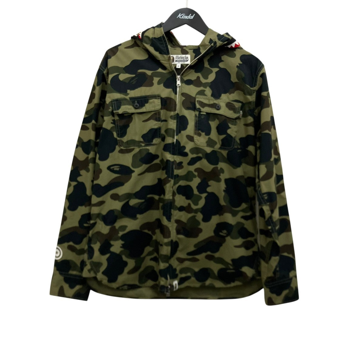 A BATHING APE 【SHARK HOODED SHIRT】シャークフーデッドシャツ001SHF301012X 古着・中古-1枚目のアイテム画像