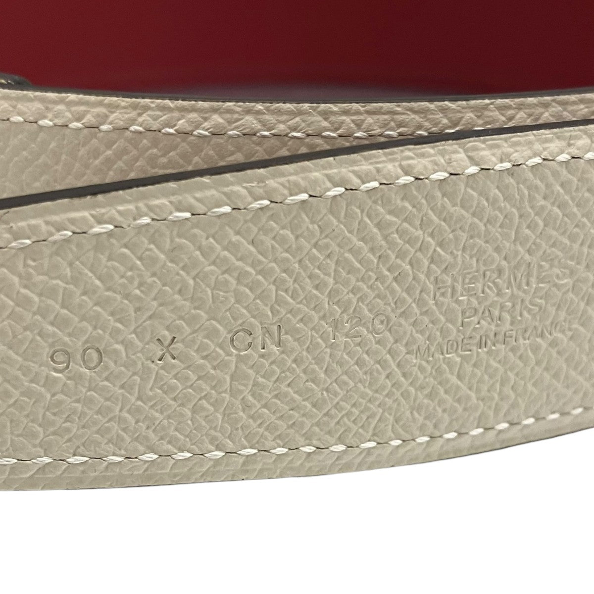 HERMES(エルメス) コンスタンスリバーシブルベルト オフホワイト