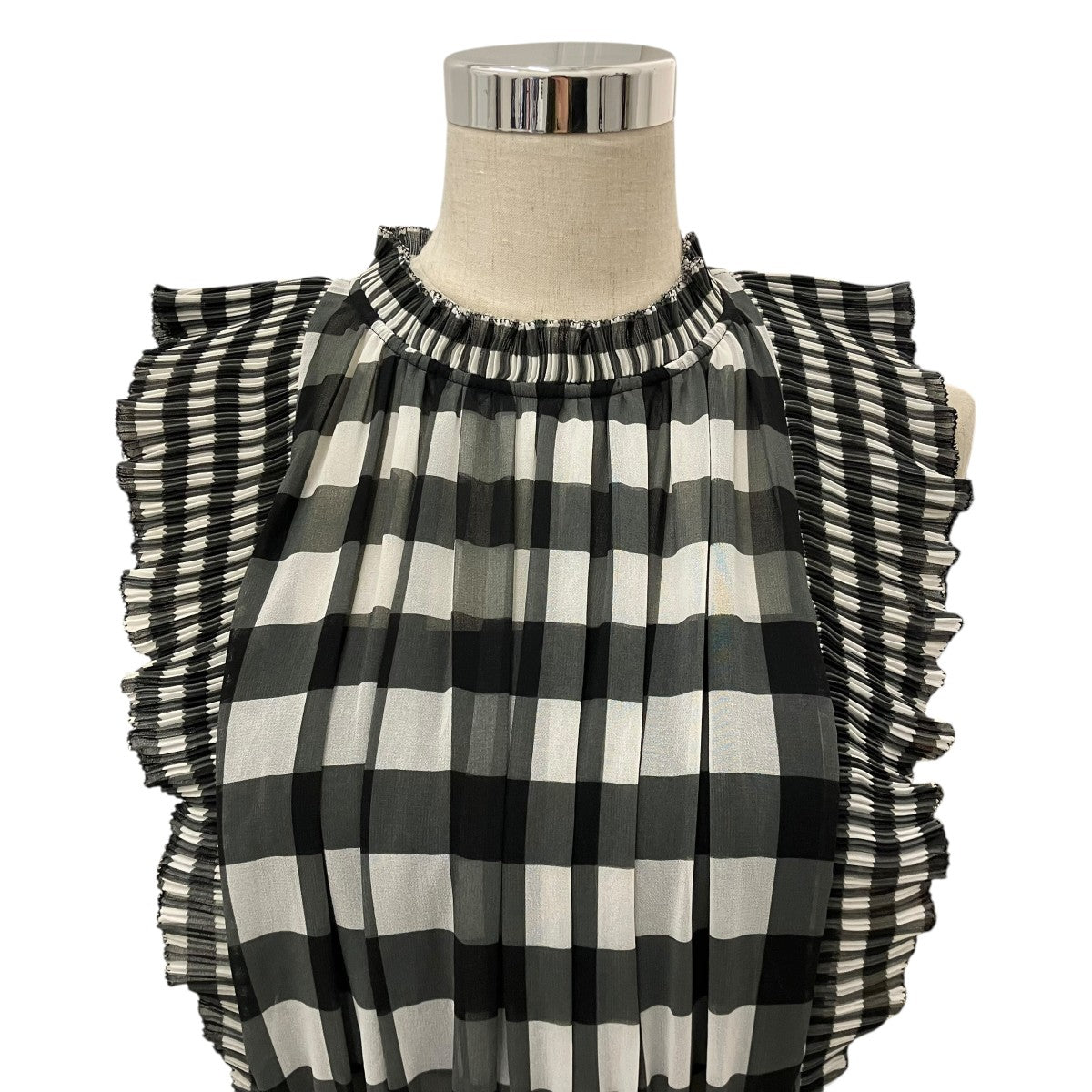 【GINGHAM PRINTED CHIFFON DRESS】ギンガムチェックシフォンワンピースSP23-062G