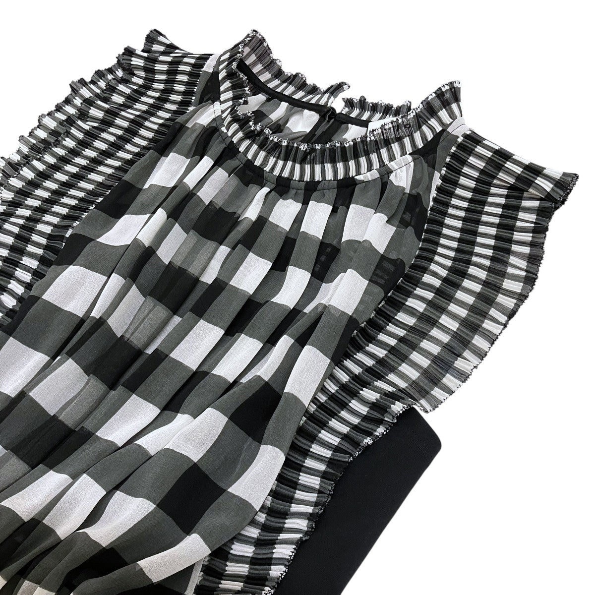【GINGHAM PRINTED CHIFFON DRESS】ギンガムチェックシフォンワンピースSP23-062G