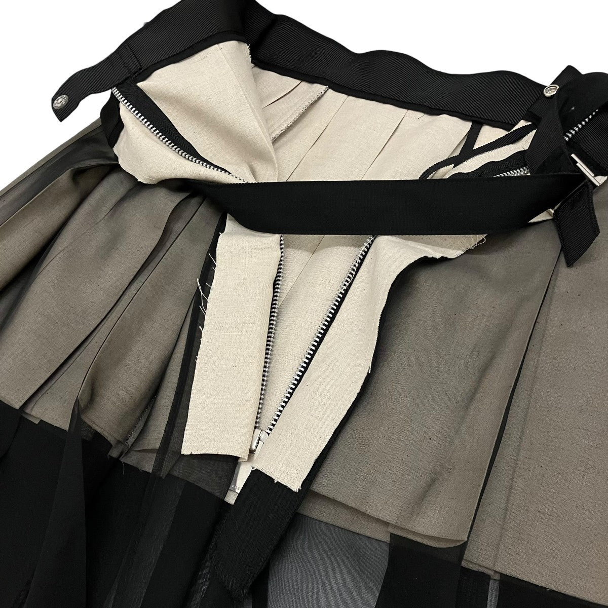 24SS【SUITING x CHIFFON SKIRT】スーチングシフォンスカート24-07238