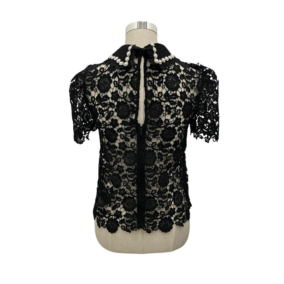 【BLACK GUIPURE LACE TOP】レースブラウスRS22-034T