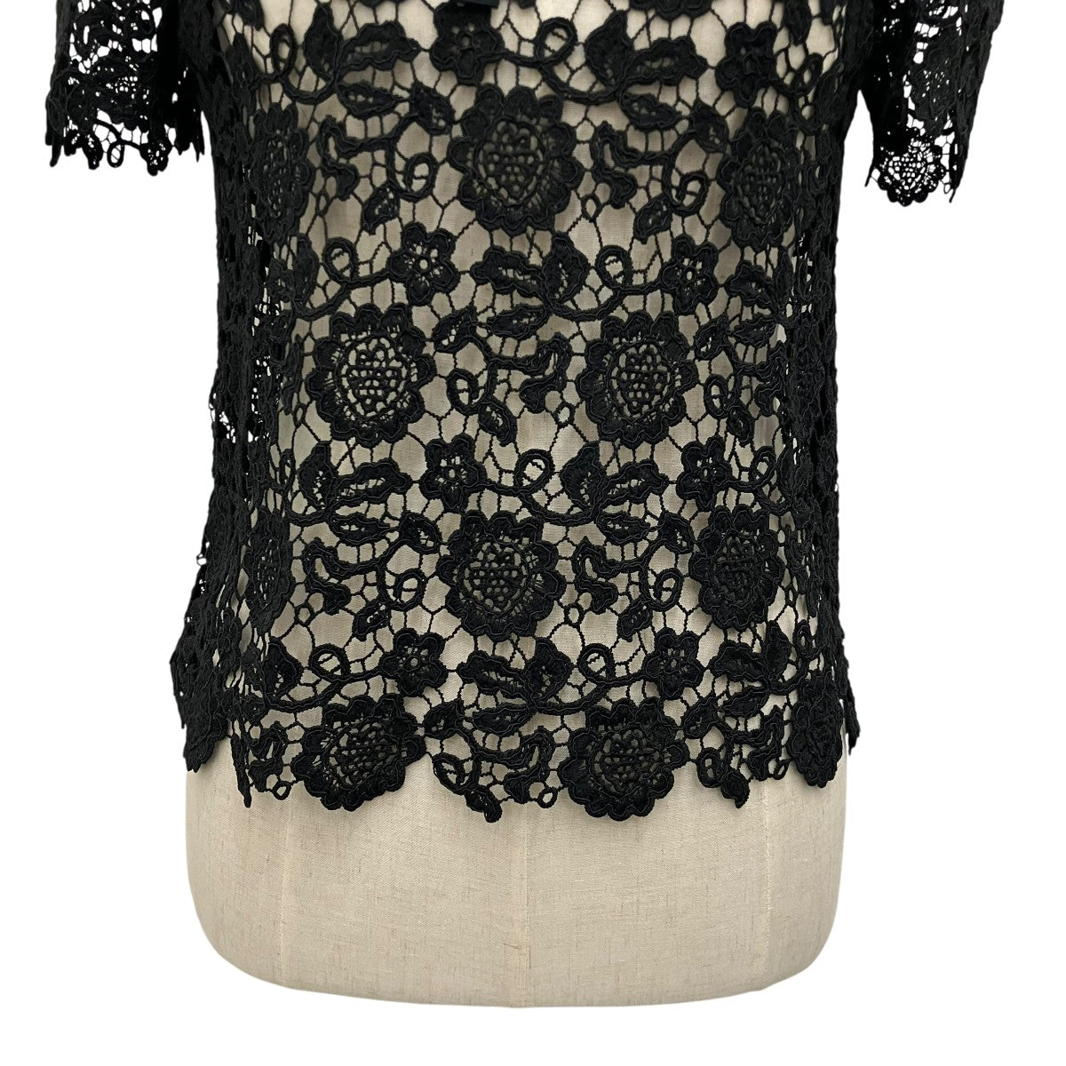 【BLACK GUIPURE LACE TOP】レースブラウスRS22-034T
