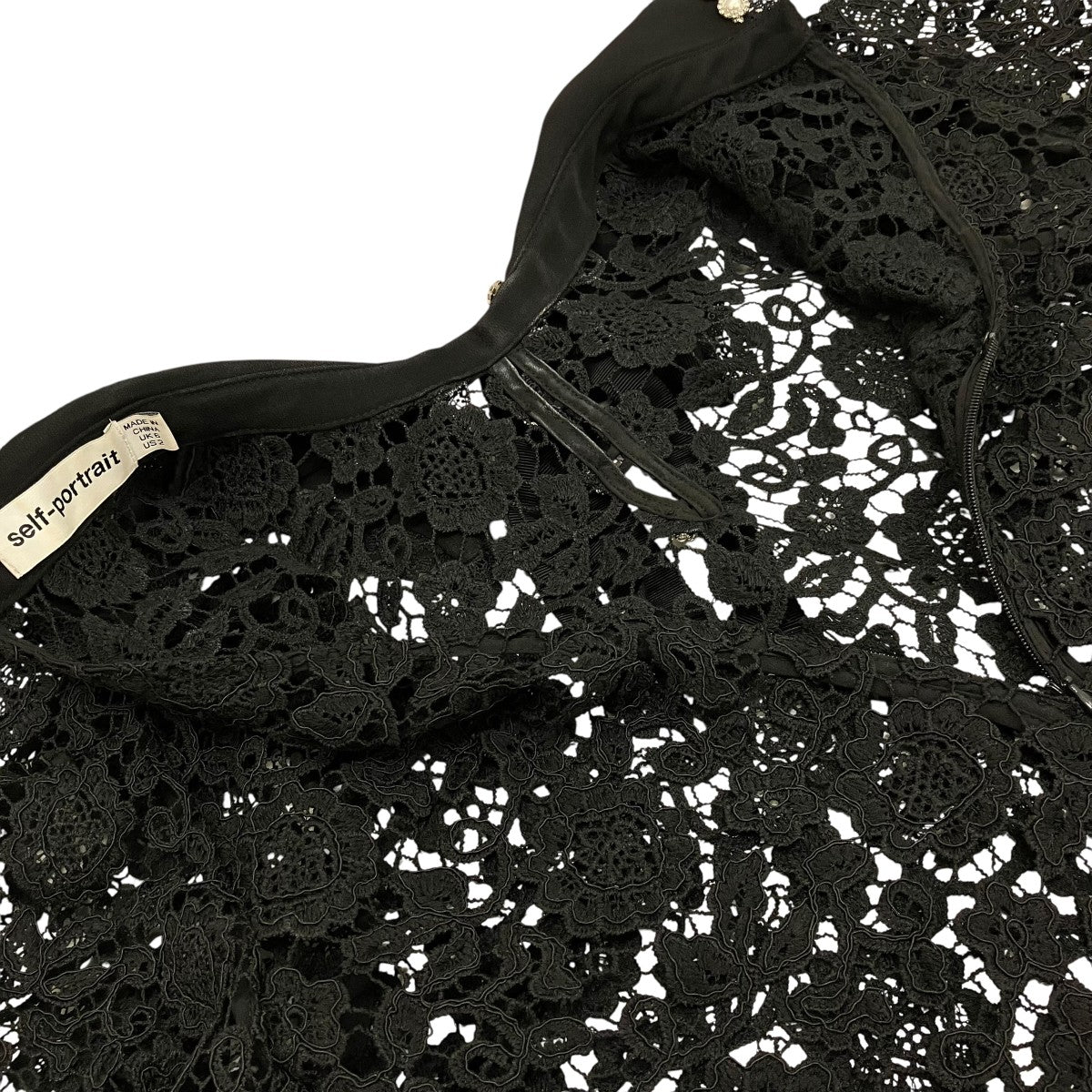 【BLACK GUIPURE LACE TOP】レースブラウスRS22-034T