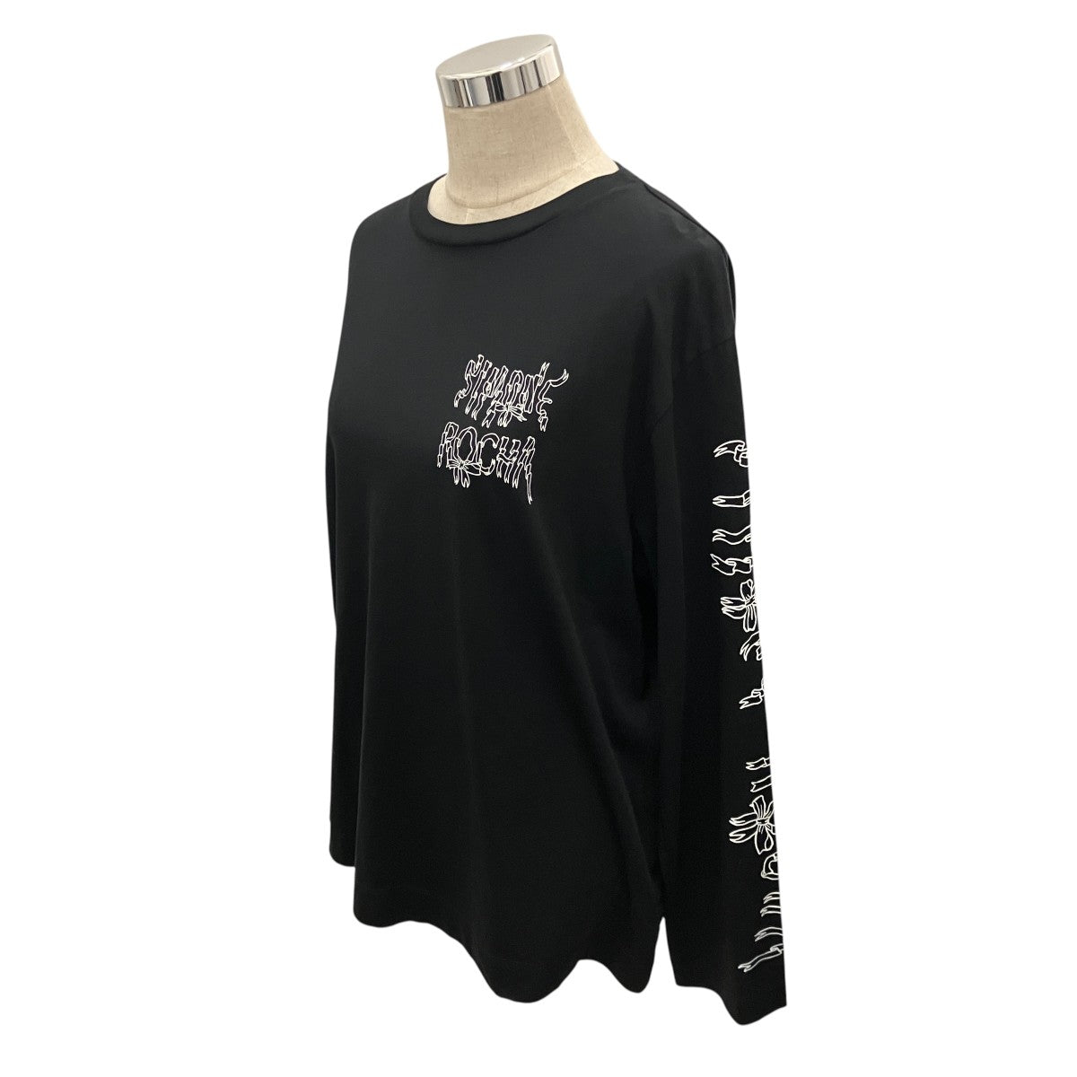 【LONG SLEEVE T-SHIRT W  RIBBON LOGO P】長袖Tシャツ5194P19P21-M