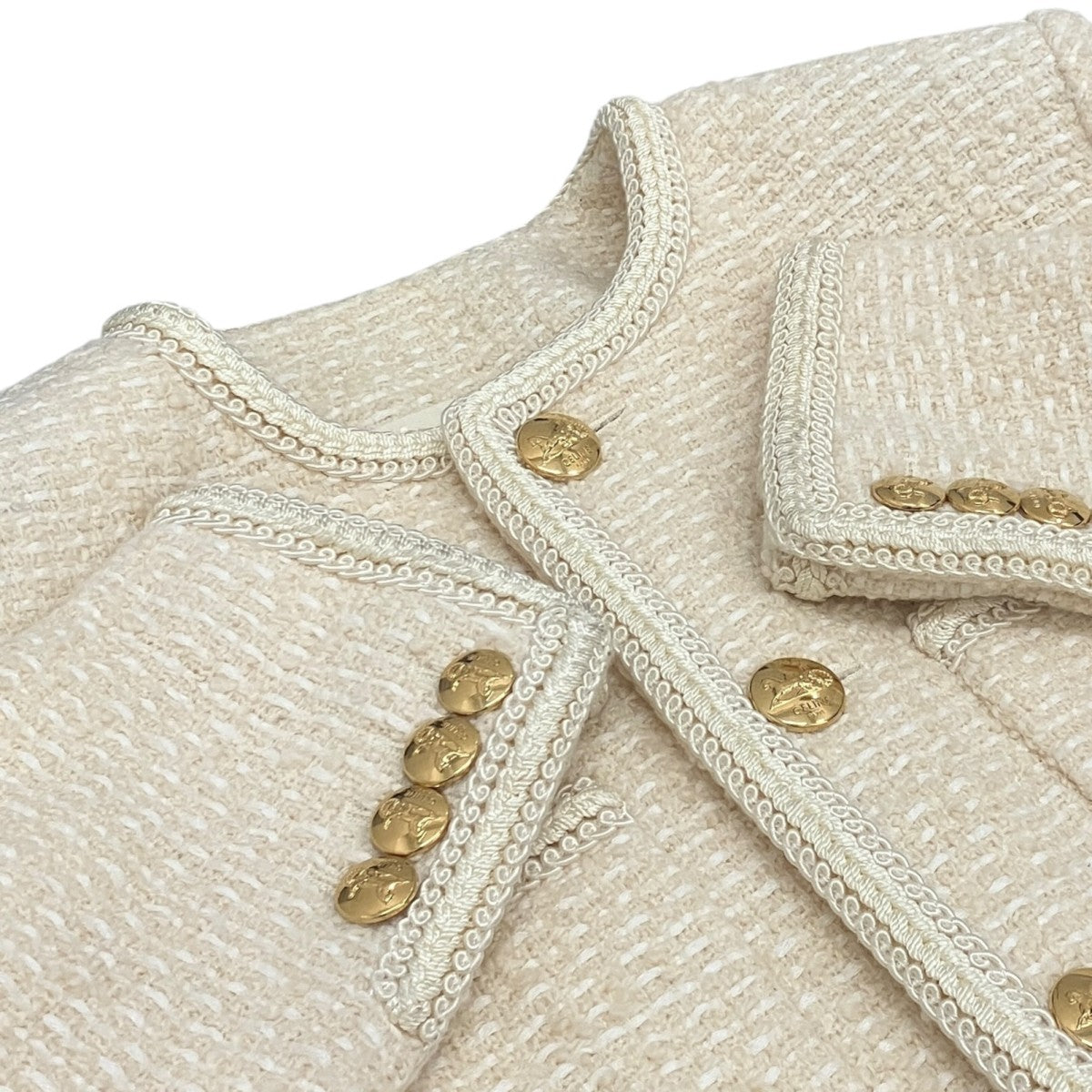 CELINE ツイードジャケット2V94B764L 古着・中古-5枚目のアイテム画像