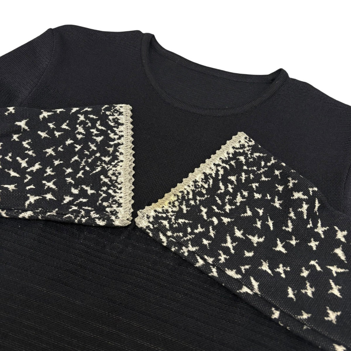 【Crane Pattern Jacquard Knitted Dress】ジャガードワンピースMM23PS-KN727