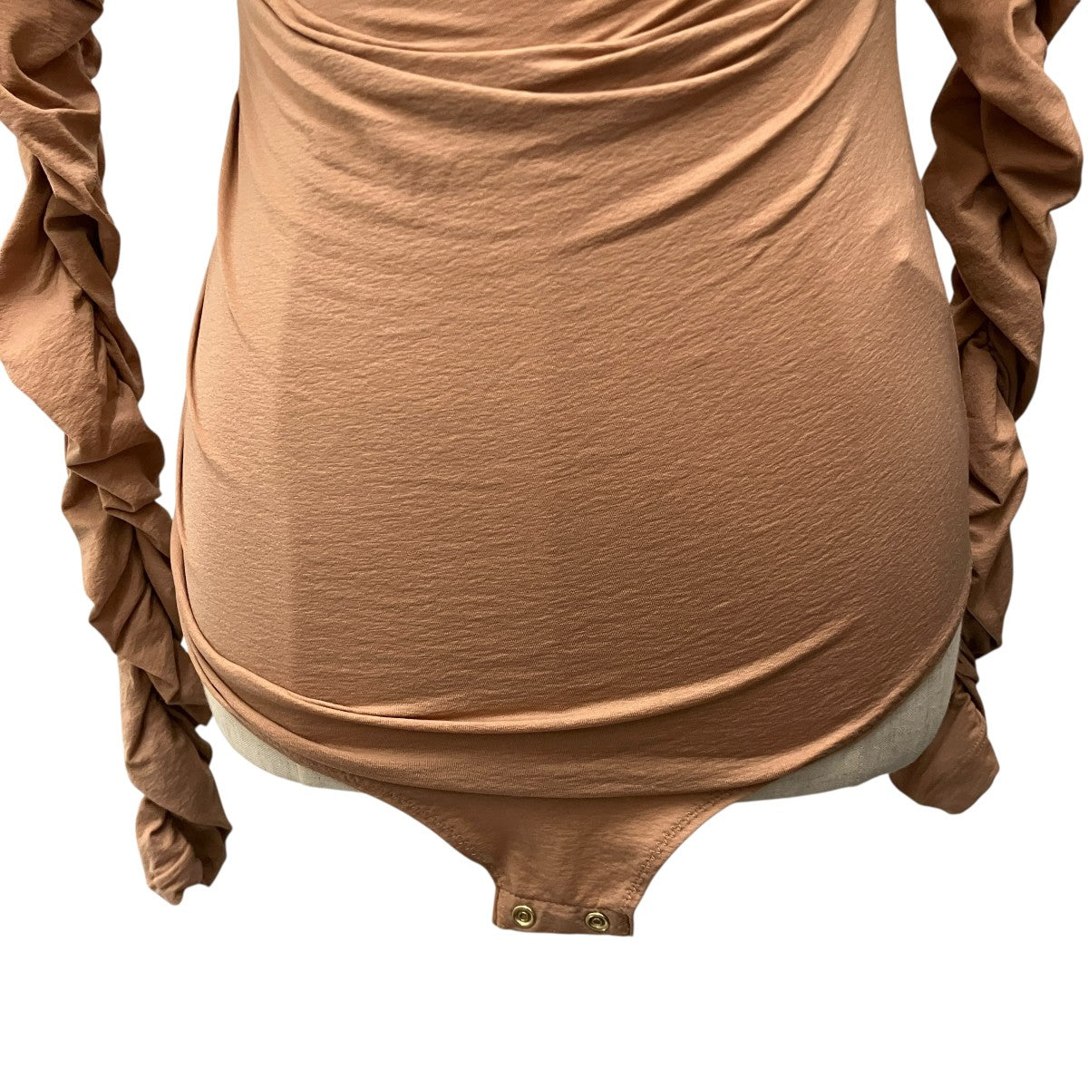 トップス FETICO NYLON JERSEY GATHERED BODYSUIT FETICO(フェティコ) 【JERSEY GATHERED BODYSUIT】ギャザーボディ