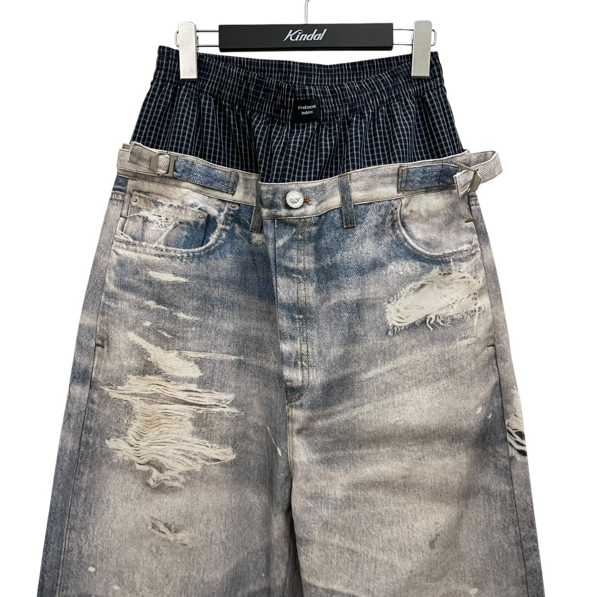 【GRAFFITI TROMPE-L’OEIL LAYERED PANTS】レイヤードパンツ