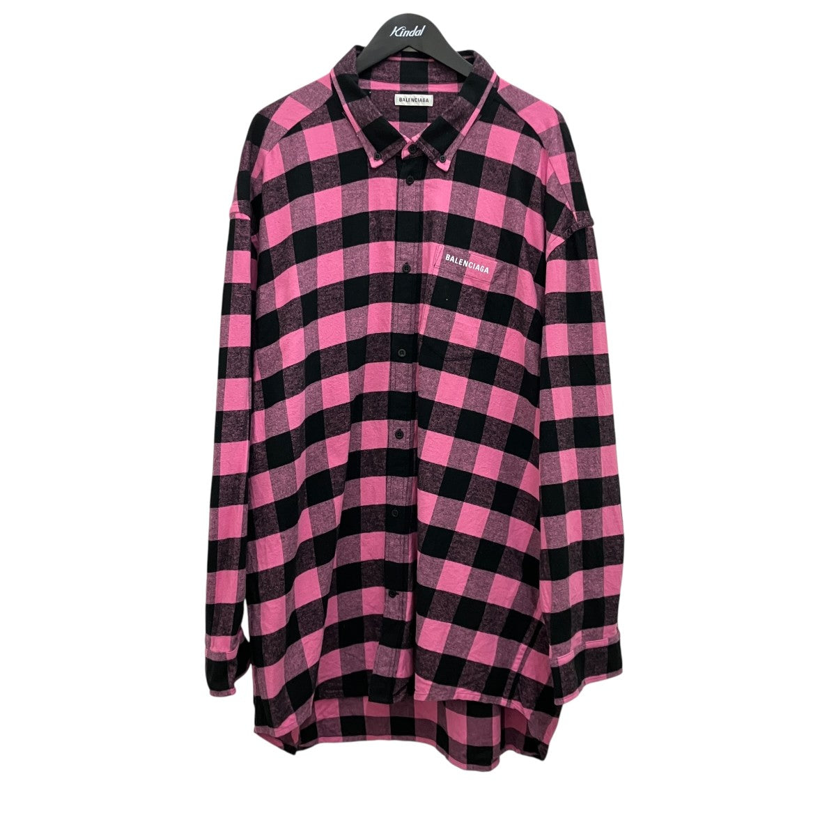BALENCIAGA オーバーサイズチェックシャツ630963 古着・中古-1枚目のアイテム画像