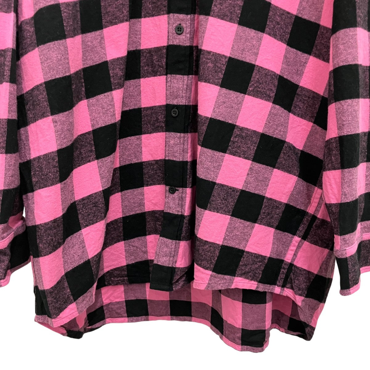 BALENCIAGA オーバーサイズチェックシャツ630963 古着・中古-4枚目のアイテム画像