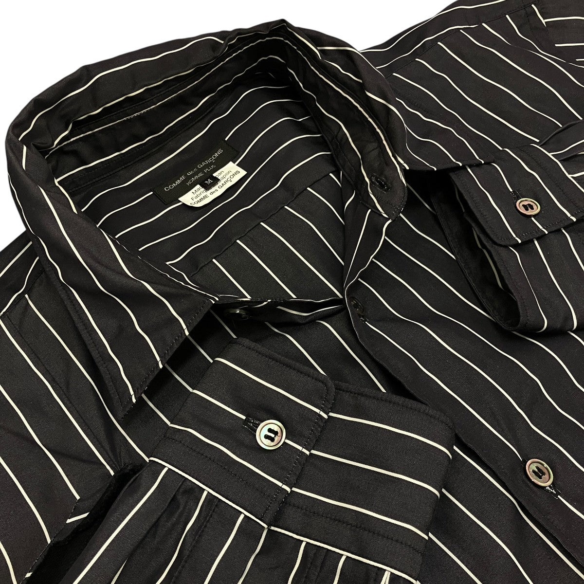COMME des GARCONS HOMME PLUS 【AD2024】ストライプシャツPO-B019 古着・中古-5枚目のアイテム画像