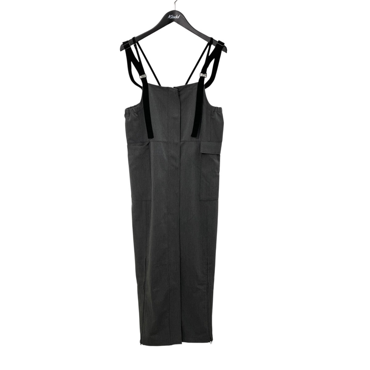 ANOGH TWIN SHOULDER NARROW JUMPER SKIRTジャンパースカートAMW-22A-18 古着・中古-1枚目のアイテム画像