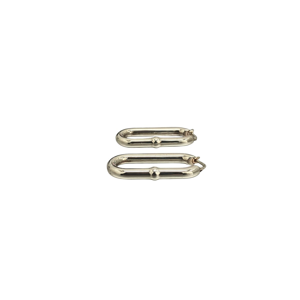 BOTTEGA VENETA オーバル チェーン フープ ピアス 古着・中古-7枚目のアイテム画像