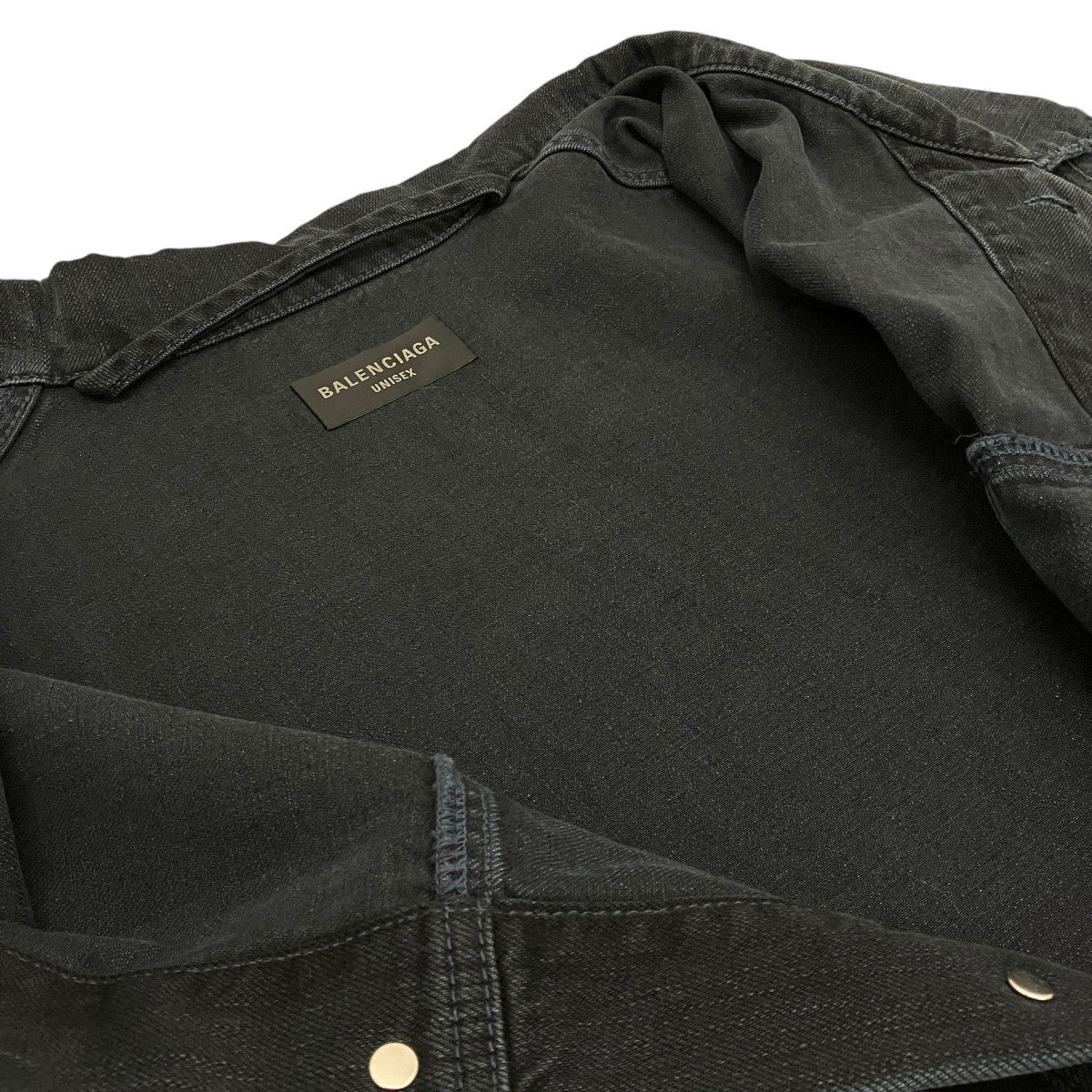 BALENCIAGA オフショルダーデニムジャケット786638 古着・中古-6枚目のアイテム画像