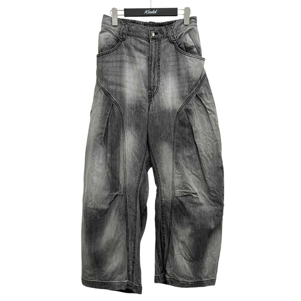【3D Cut Prime-Wide Gathered Denim Pants】3Dデニムパンツ11261461504