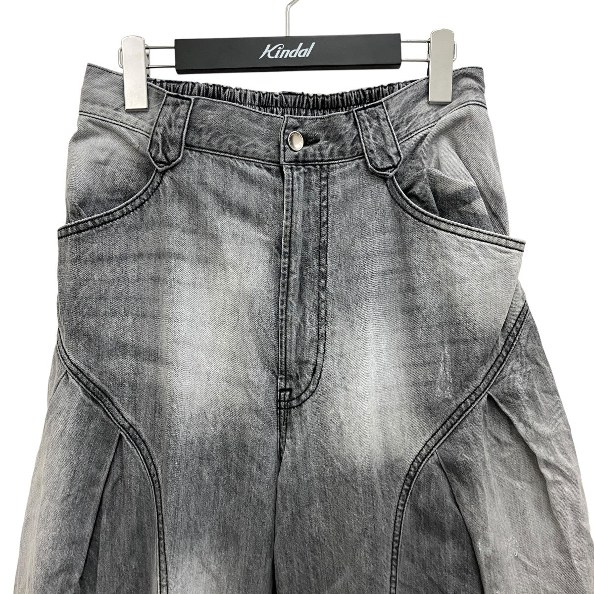 【3D Cut Prime-Wide Gathered Denim Pants】3Dデニムパンツ11261461504