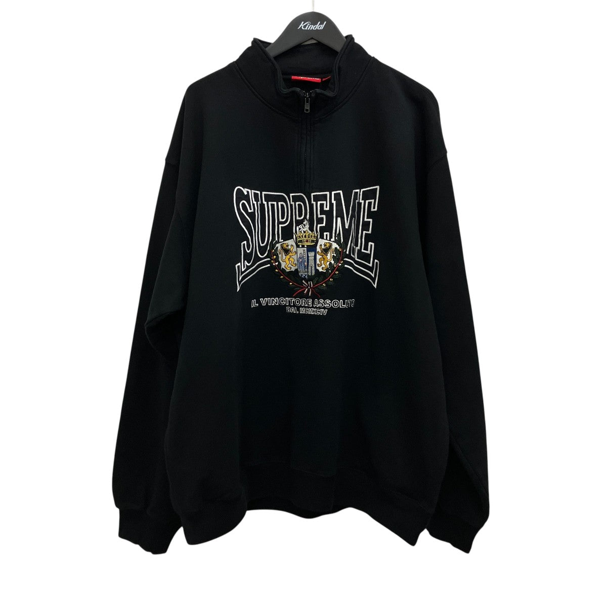 【CREST APPLIQUE HALF ZIP PULLOVER】ハーフジップスウェット