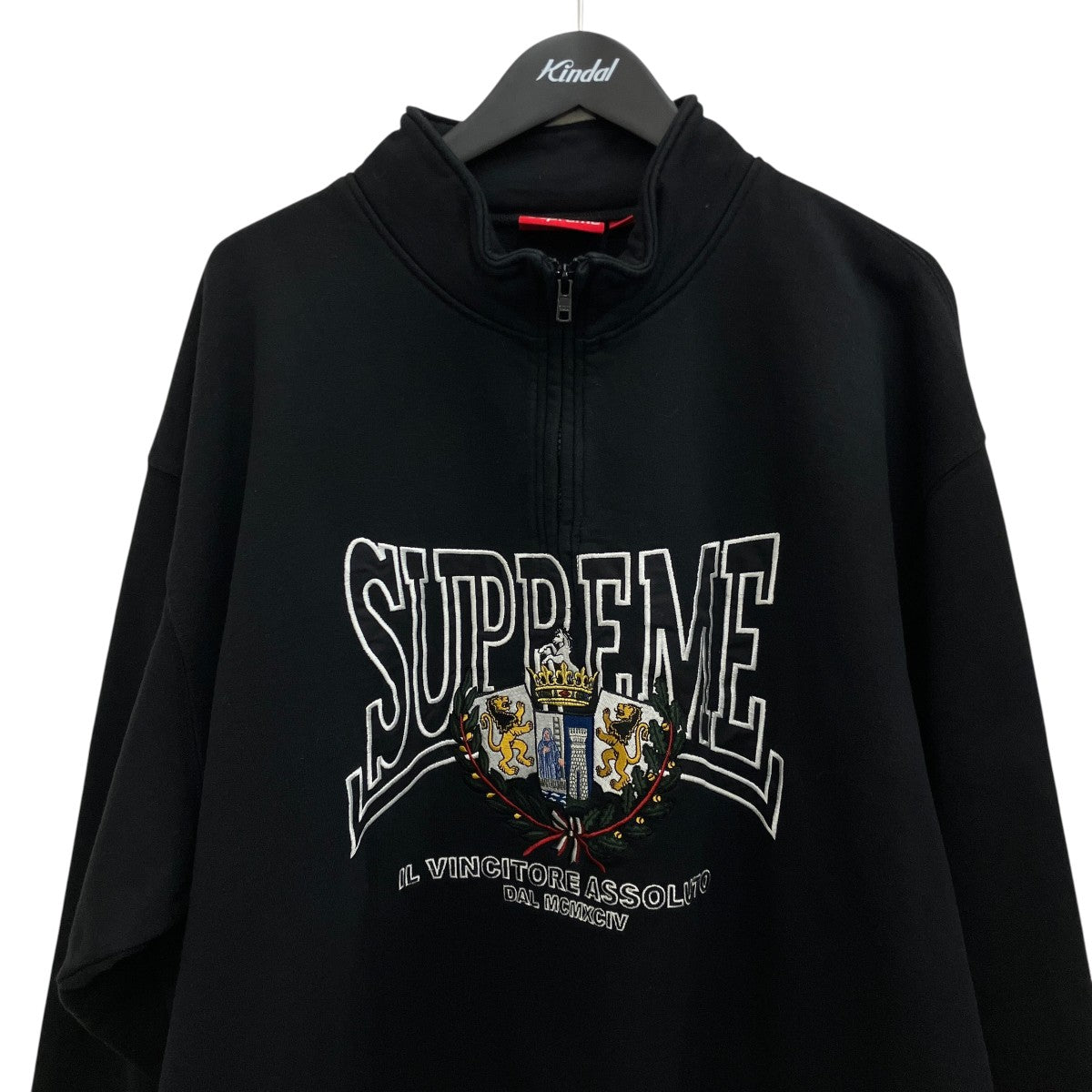 【CREST APPLIQUE HALF ZIP PULLOVER】ハーフジップスウェット