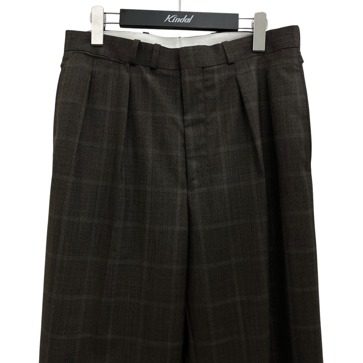 【JEFFERLY 杢 BROWN CHECK】チェックパンツMT6103-0205B