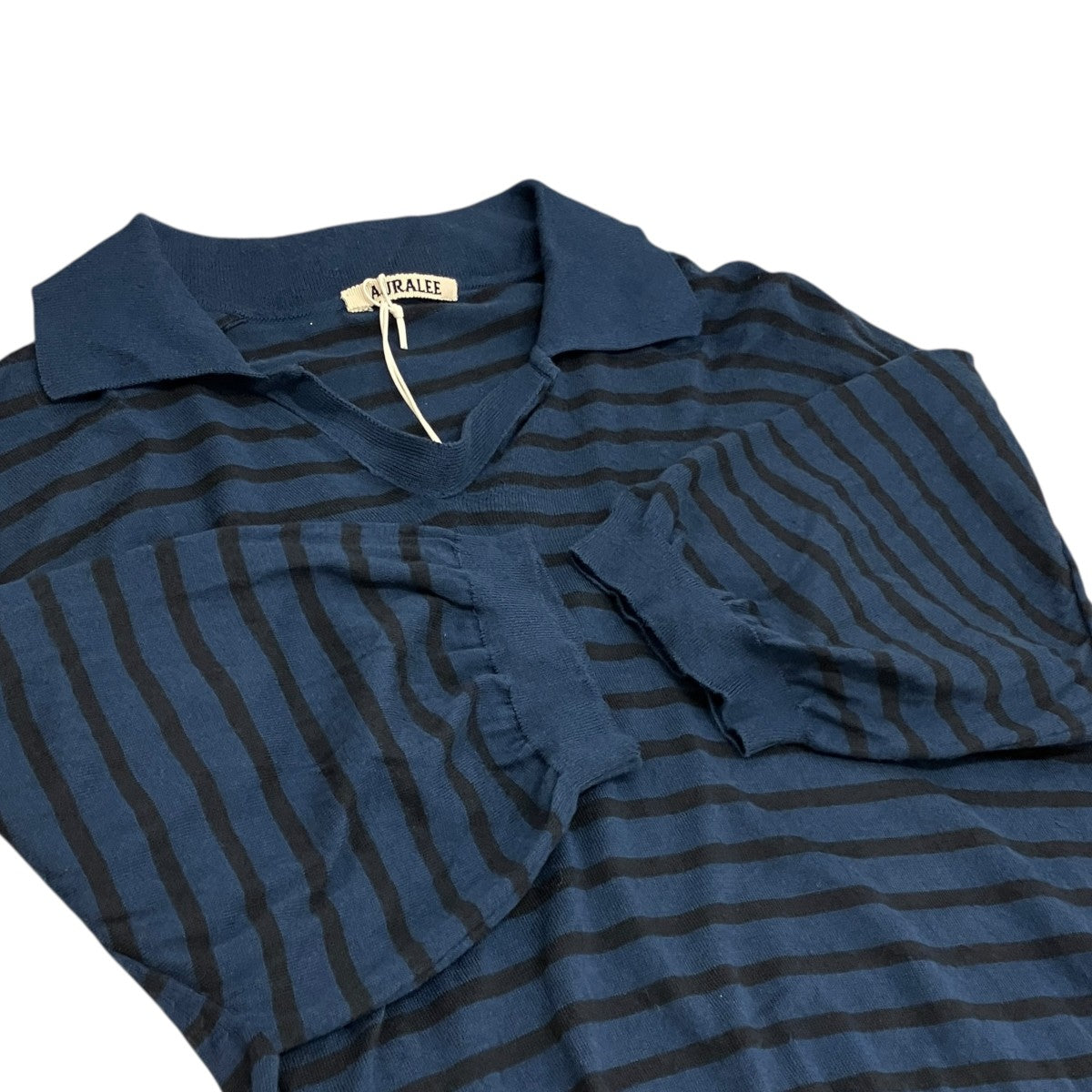 26SS【HIGH GAUGE COTTON KNIT SKIPPER POLO】ボーダースキッパーポロA26SP01SB