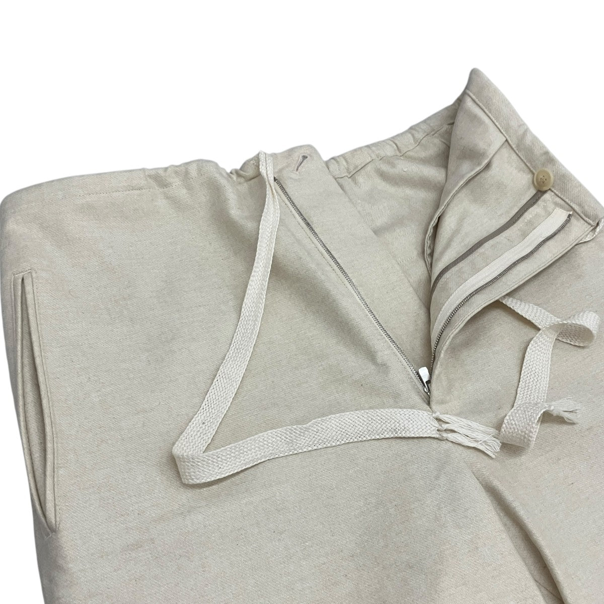 【WOOL FULLING FLANNEL DRAWSTRING PANTS】ドローストリングパンツA25AP07CF