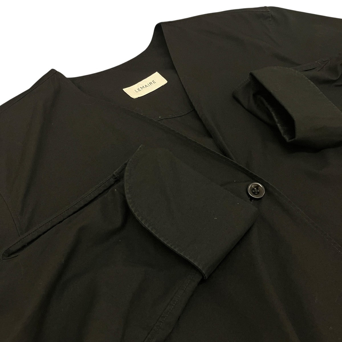 LEMAIRE ノーカラーブラウス 古着・中古-5枚目のアイテム画像