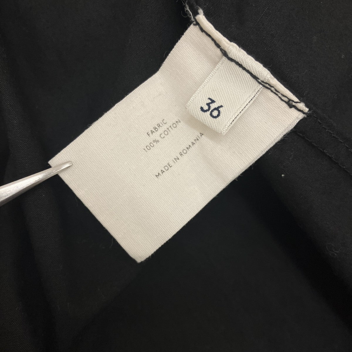 LEMAIRE ノーカラーブラウス 古着・中古-6枚目のアイテム画像