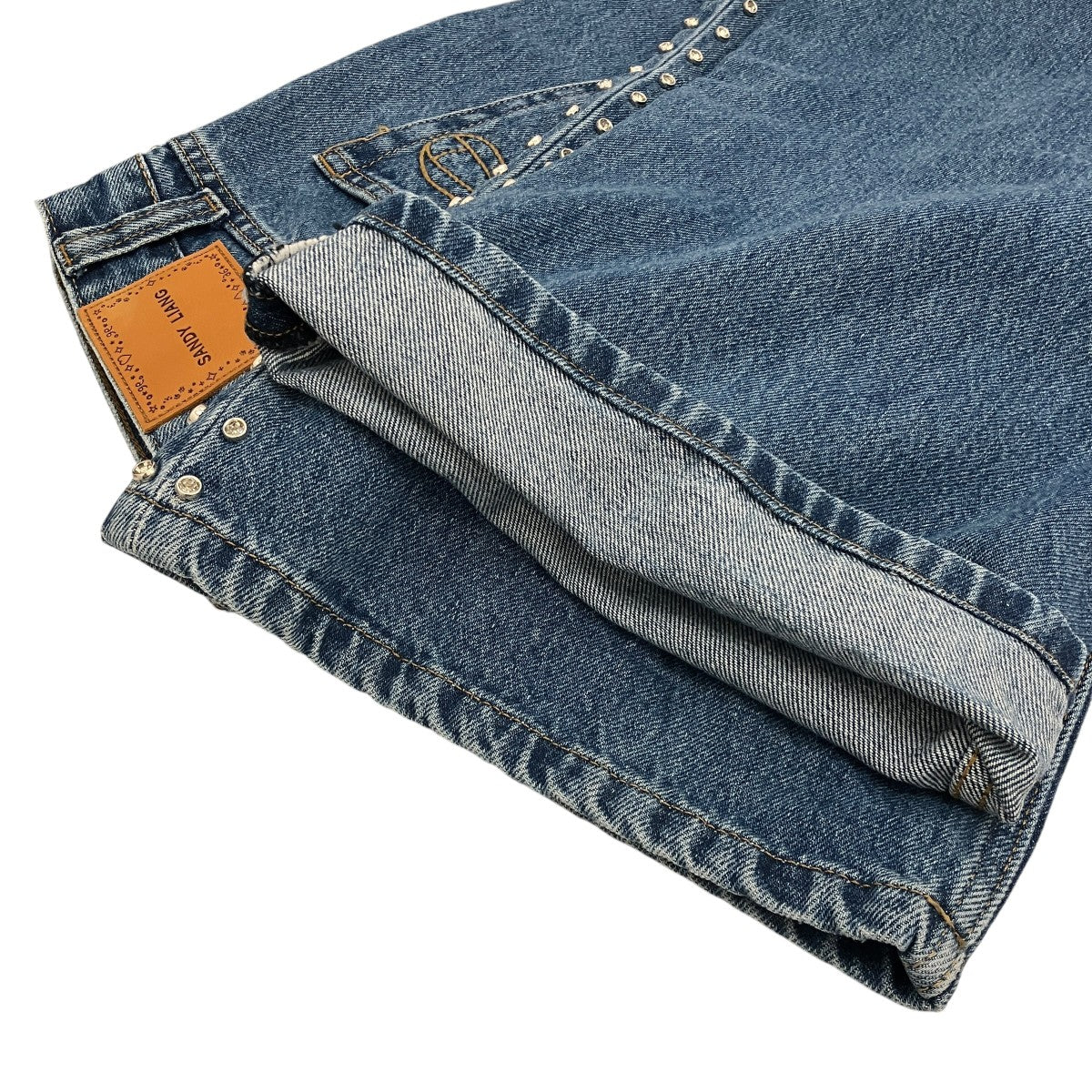 【UPDO JEAN】ラインストーンデニムパンツS25P033-F157