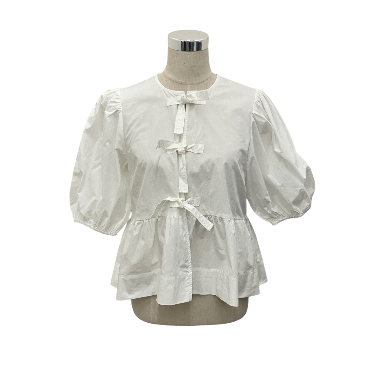 【COTTON POPLIN PEPLUM BLOUSE】コットンポプリン ペプラムブラウスF7364