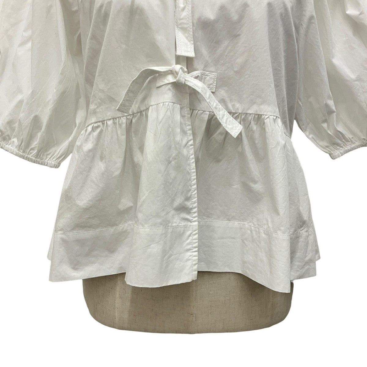 【COTTON POPLIN PEPLUM BLOUSE】コットンポプリン ペプラムブラウスF7364