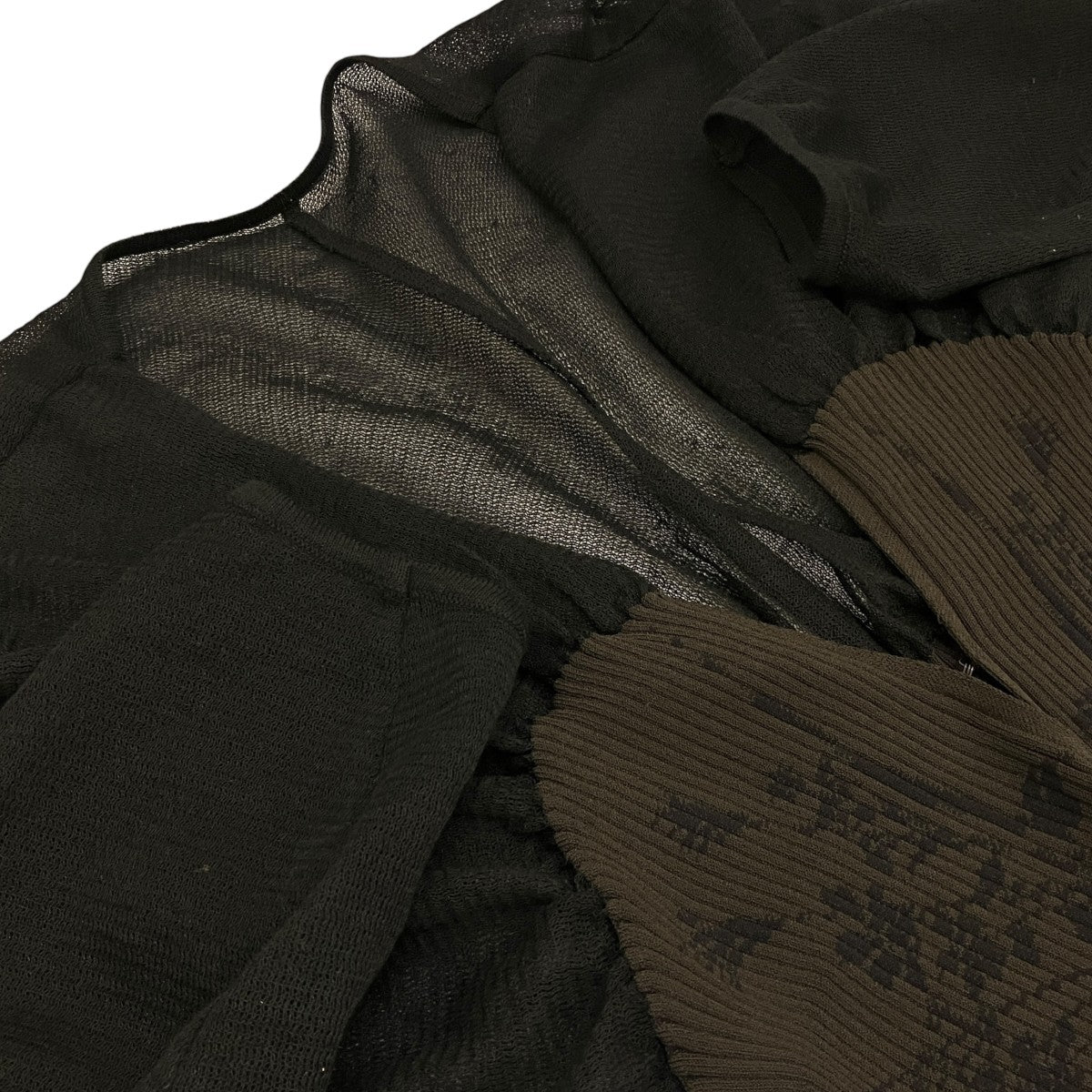 【SHEER ROUNDED SLEEVE KNITTED CARDIGAN】盆提灯カーディガンMM25SS-KN066