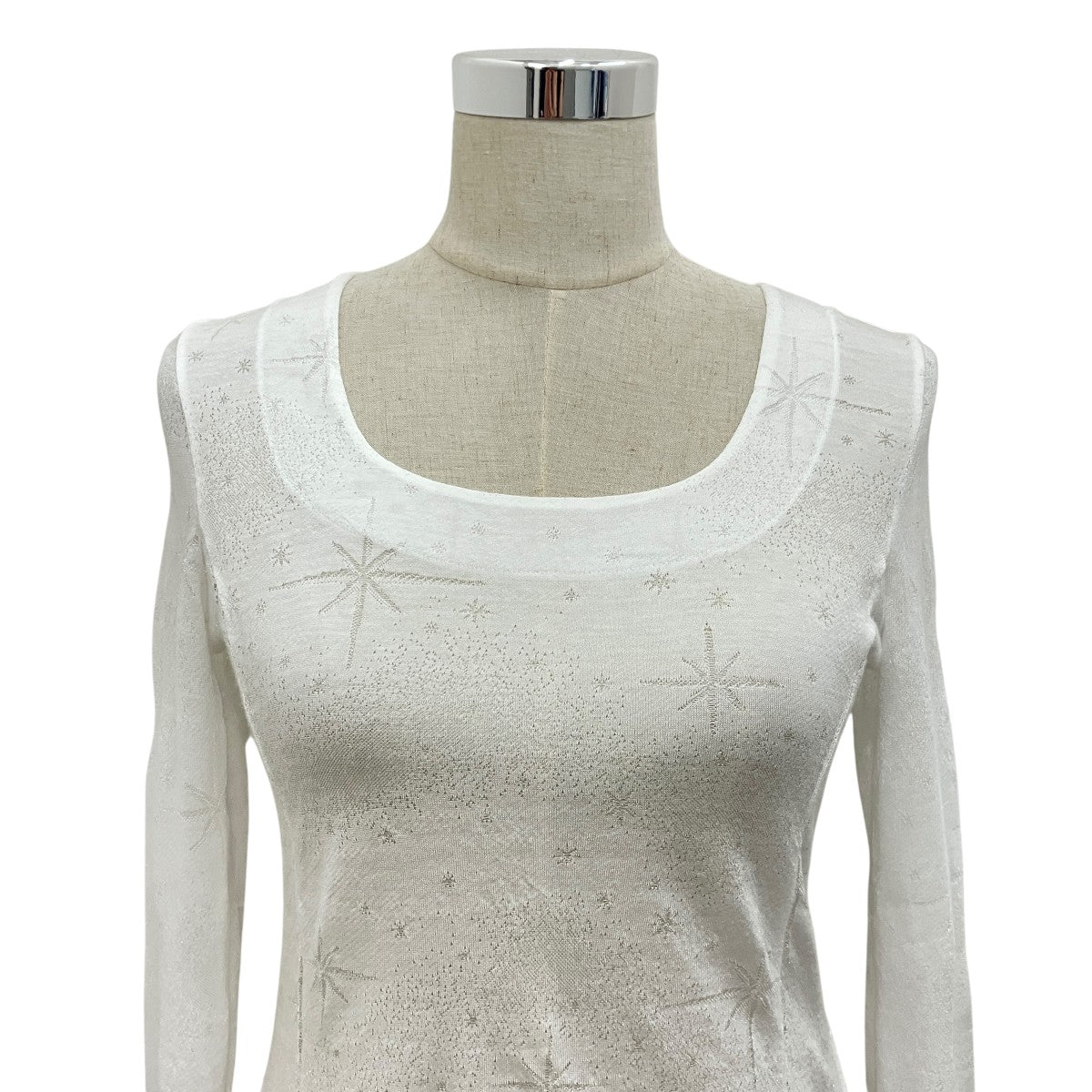 mame kurogouchi(マメクロゴウチ) 26SS【STARRY JERSEY SQUARE NECK