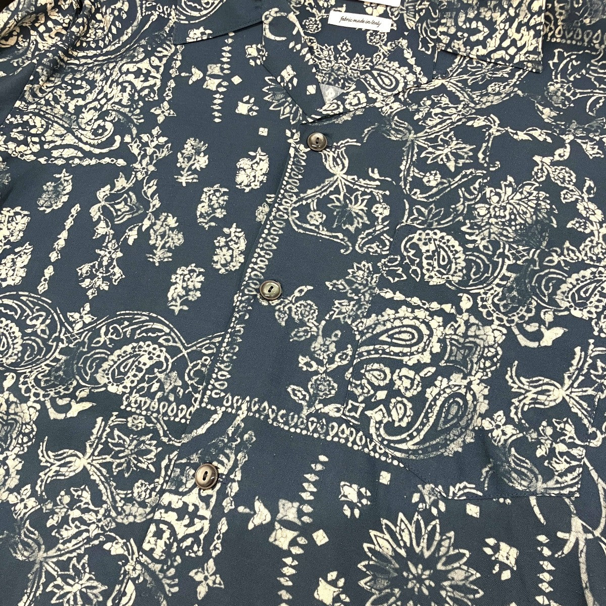 26ss【bandana print】オープンカラーシャツ26ss-077