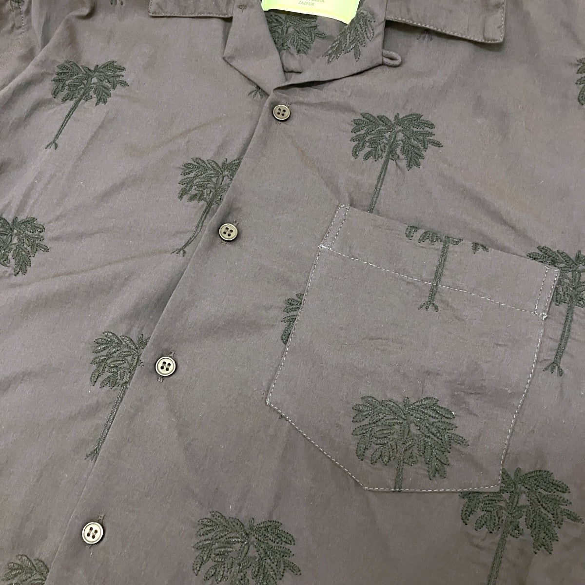 26ss【Palm Tree Embroidery Open Collar Shirt】パームツリーエンブロイダリーオープンカラーシャツ26ss-264