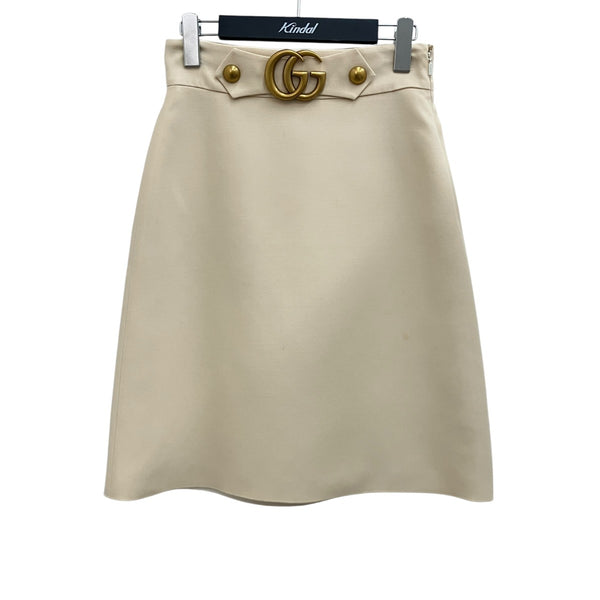 グッチ　マーモント　スカート　赤　GGバックル　38 GUCCI(グッチ) GGマーモントバックルスカート430572 430572 ベージュ