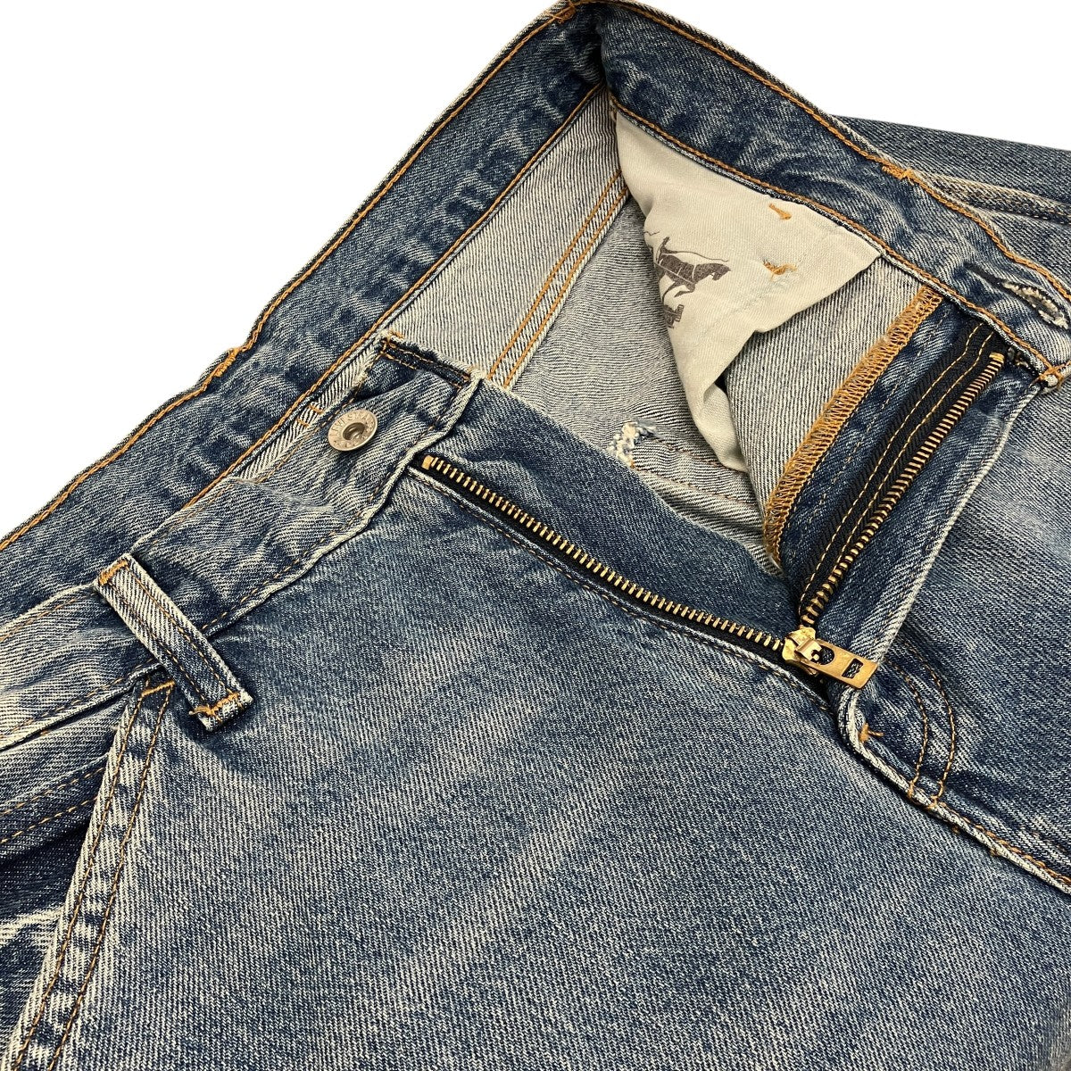 WORKWEAR 568 ルーズストレート ダブルニー デニムパンツPC9-A7367-0003
