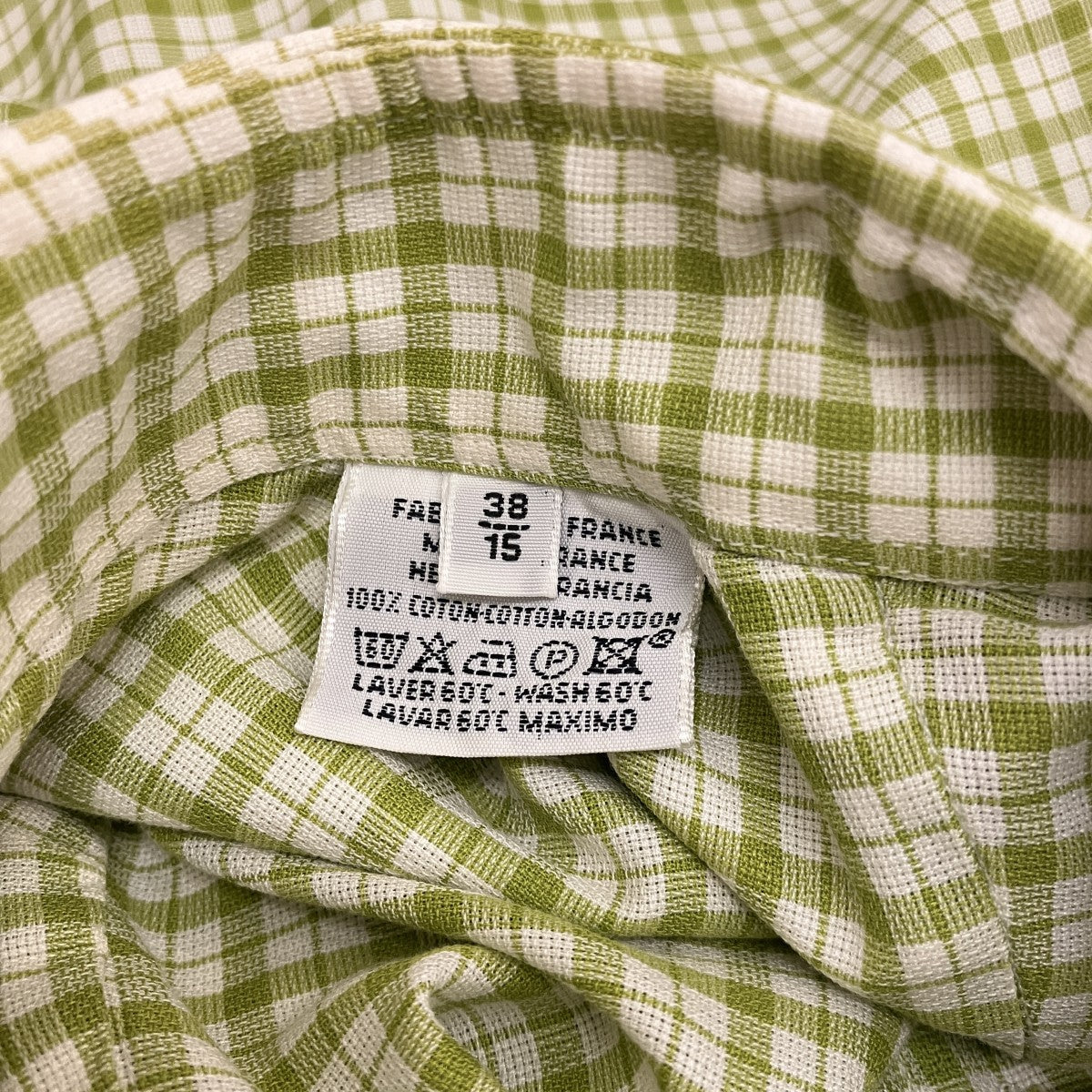 袖セリエボタンチェックシャツ