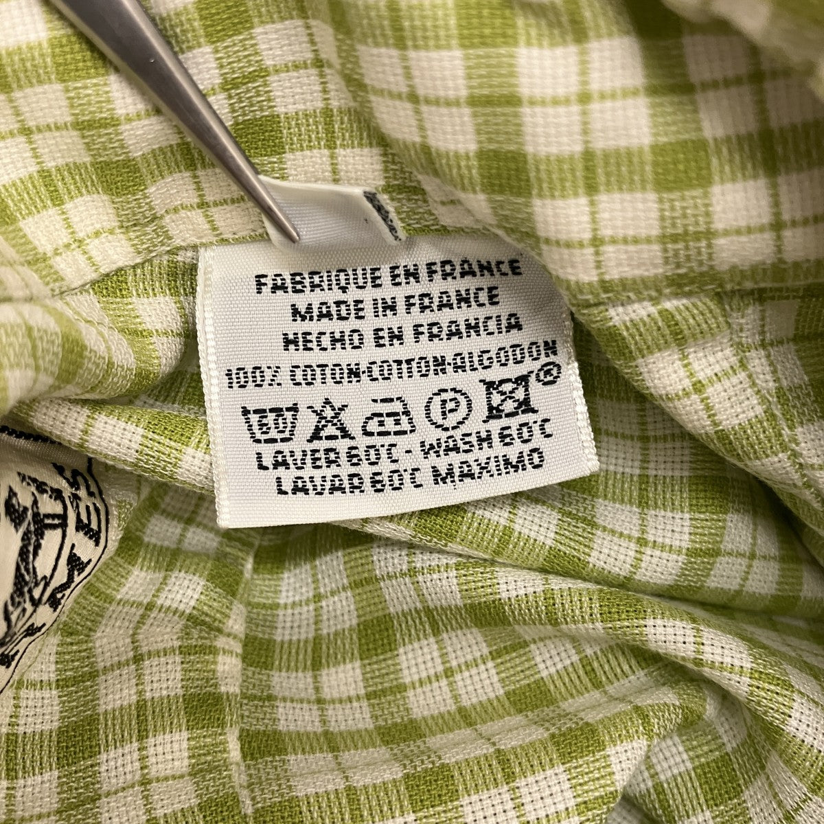 袖セリエボタンチェックシャツ