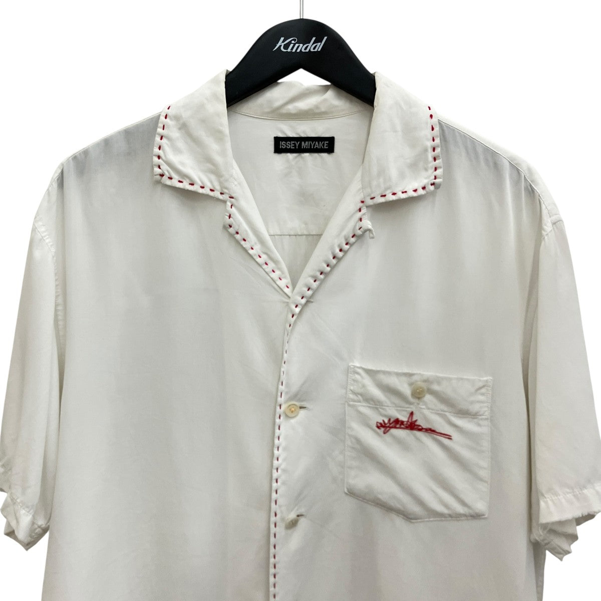 ISSEY MIYAKE ステッチ半袖シャツ 古着・中古-3枚目のアイテム画像