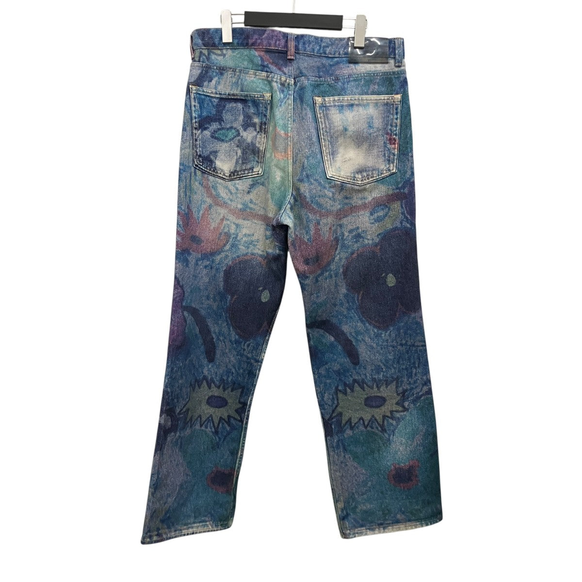 【THIRD CUT DIGITAL CHALK FLOWER DENIM】デニムパンツM2225TDC